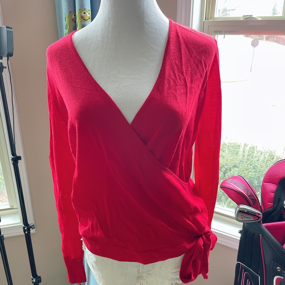 Ann Taylor Merino Wool Solid Sweaters/red/ NWT